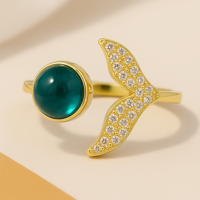 Ocean Bead Mermaid Tail Ring