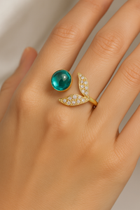Ocean Bead Mermaid Tail Ring